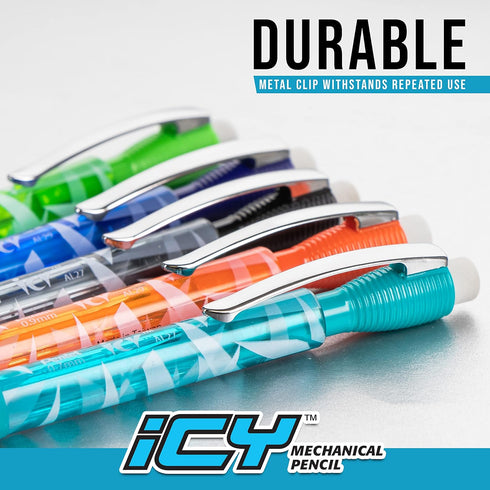 Pentel ICY Mechanical Pencil (0.9mm) - Tinted Lime Green Barrel, 12 Pack (AL29TK)