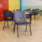 EMMA + OLIVER Apis Heavy Duty Stack Chair - Navy Ergonomic Seat