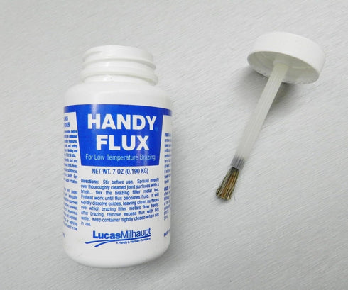 HANDY FLUX PASTE 7 OZ Jar with Brush Cap for Silver Soldering, Brazing, Jewelry Making (E10)