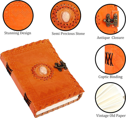 TUZECH Leather Journal for Men and Women - 7 Inches Leather Diary to Write Poems, Sketchbook, Memoir