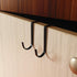 Multi-Use Over Cabinet Hook - 5 Pack Stainless Steel Over Door Double Hook for Drawer, Closet, Kitchen, and Bathroom