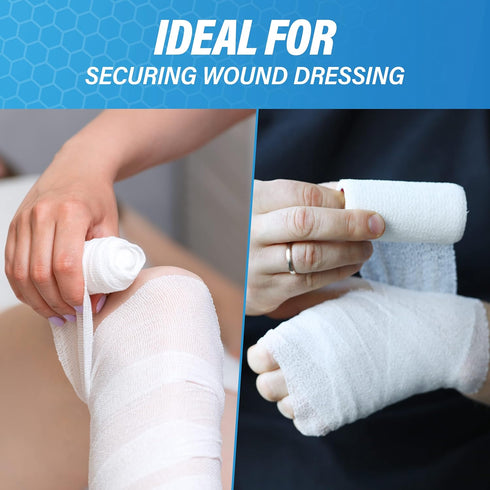 Gauze Rolls - 36 Premium First Aid Supplies, Flexible, Stretchable, Breathable Bandage Wrap, 3” x 4.1 Yards