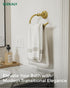 Gold Towel Ring for Bathroom, Stainless Steel Hand Towel Holder Wall Mounted, Brushed Finish Towel Holder Heavy Duty