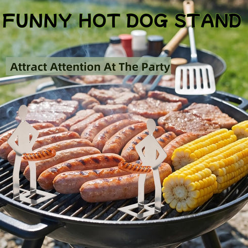 Zorythm 4 6 (6) or PCS Funny Hot Dog Holder and Sausage Stand-Hot Dog Grill Holder Man-Standing Man Sausage Barbecue
