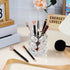 WEMATE 8Pcs Ballpoint Pens Set, Metal Crystal Diamond Glitter Pens for Journaling, Black & Blue Ink