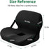 FuturaLoom Tailbone Memory Foam L-Shaped Seat Cushion with Lumbar Support & Adjustable Strap - Pain Relief for Office