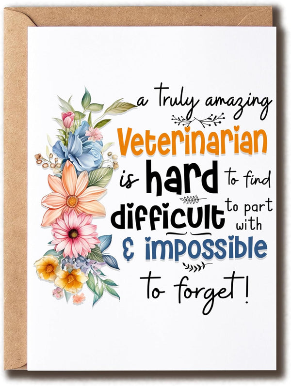 APVGifts A Truly Amazing Veterinarian Is Hard To Find - Thank You Card