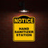 8.5 10 inches HAND SANITIZER STATION Notice Yellow Black Aluminum Composite Sign x