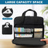 Zipper Binder with Shoulder Strap, 3 Ring 2 Inch Binder, Office Organizer, 500 Sheet Capacity, Black