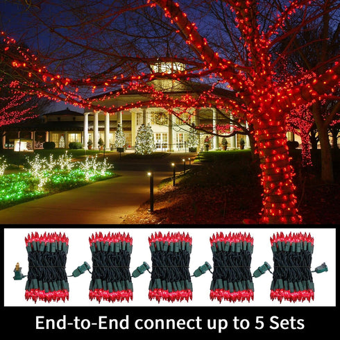 Lights,100 Count 19.6FT LAMPHOME Red Valentines Day Decor Mini Valentine's Lights,Red Christmas String Fairy Lights