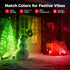 5W 120V 450LM IP66 2 Pack L LOHAS LED Red Spotlight Outdoor, Tree Spot Lights for Yard, Auto On/Off Landscape Lighting