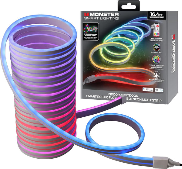 Monster MOW71005ICM 16.4 Ft. RGB + IC Flow Flexible Neon Outdoor LED