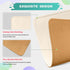 Leather Mouse Pad with Stitched Edge, Micro-Fiber Base, Non-Slip Waterproof, 8x11 Inch, Milky White