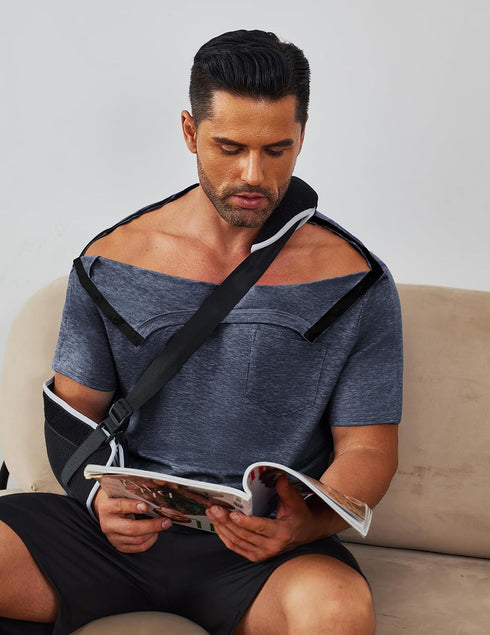 Adaptive Chemo Clothing: Men's Recovery Shirts with Snap Open Sides