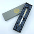 Inlay Mother of Pearl Design Handmade Ballpoint Pen, Deluxe Black Ink Rollerball Executive Gift (White)