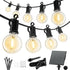 Minetom Solar Outdoor Lights - 38Ft 15 LED Waterproof Solar String Lights