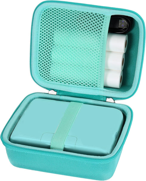 khanka Hard Travel Case for Phomemo M04S Portable Thermal Printer, Bluetooth Label Printer, Case Only (Teal)