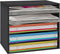 Desk Paper Organizer, Wood Storage Shelves for Office, Adjustable Letter Tray File Sorter for Home Office