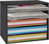 Desk Paper Organizer, Wood Storage Shelves for Office, Adjustable Letter Tray File Sorter for Home Office