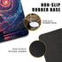 Large Moon Mouse Pad, Night Sky Forest Desk Mat, 31.5 x 11.8, Full Keyboard and Mouse Pad with Stitched Edges