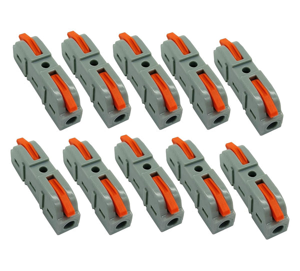 Wire Connectors, Compact Lever Wire Terminals, 1 Into 1 Out Splicing Cable Connector for Quick Connect Installation