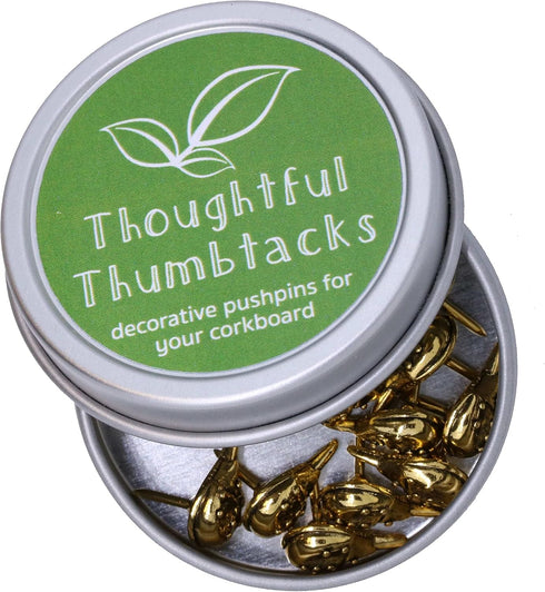 Gold Finish Horseshoe Crab Pushpins - Unique Office Supplies