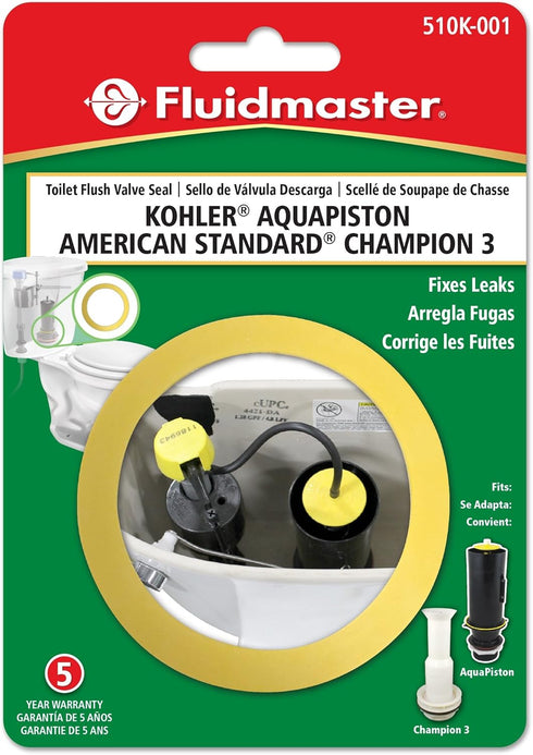 Fluidmaster 510K-001-P10 Replacement Flush Valve Seal for Kohler and American Standard, Yellow