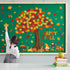 Chivertion 150 Pcs Fall Classroom Tree Bulletin Board Set, Happy Fall Decorations with Maple Leaves and Pumpkins