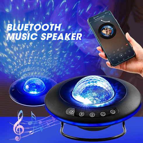 LooEooDoo Star Projector, Galaxy Starry Projection Lamp, Bluetooth Speaker Aurora Lighting with Timer and Remote