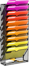 Wall File Organizer, 11-Tier Mesh Hanging File Organizer for Papers, Folders, Ideal for Office Home, Black