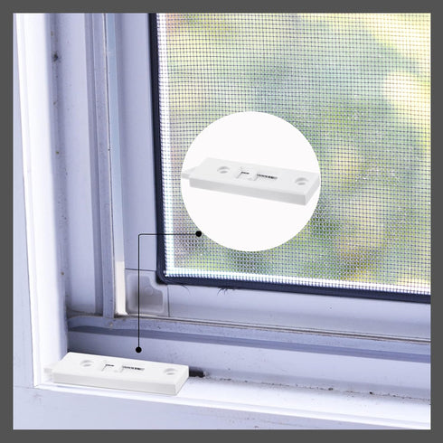 Window Latch Locks, 12 Pieces Plastic Spring Loaded Tilt Latch for Sliding Window Replacement
