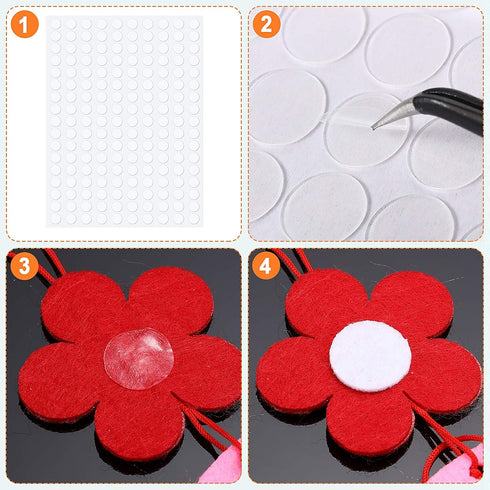 Double Sided Adhesive Dots, Clear Glue Point Tape Stickers, Strong Adhesive Dot Sticker for Craft DIY Office Supply