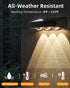 4 Pack, 9 IP65 JOFIOS Solar Fence Lights Outdoor, Fixed Colors Color Changing Fence Lights Solar Powered Waterproof