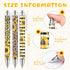 TecUnite 30 1.0 mm 10 Pcs Sunflower Pens Sunflower Gift for Sunflower Lover Yellow Flower Floral Pens Black Ink