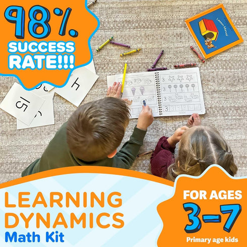 LEARNING DYNAMICS 15 Counting, 4-7 Minute Math Program Numeric & Math Learning Program Includes Flashcards