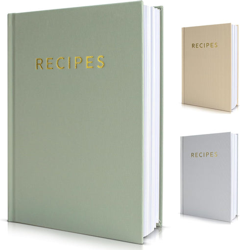 ZICOTO Aesthetic Blank Recipe Book - Waterproof Cover, Perfect Notebook to Organize Your Own Recipes