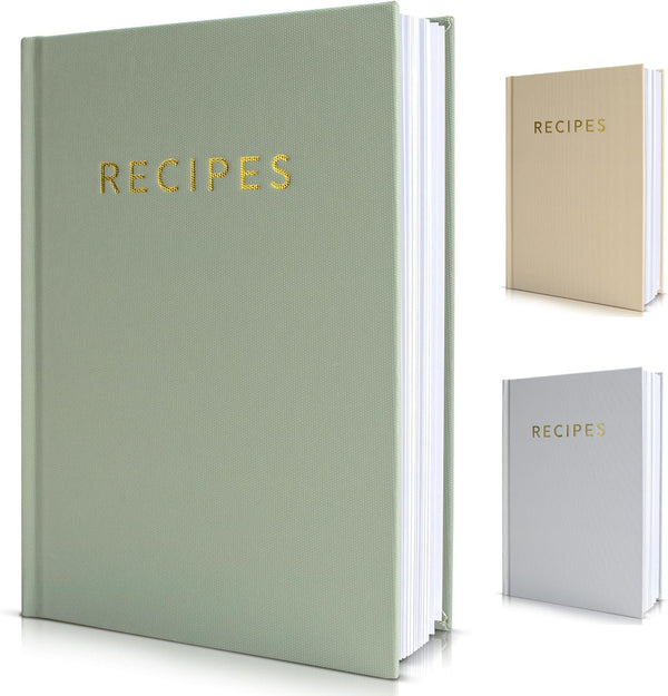 ZICOTO Aesthetic Blank Recipe Book - Waterproof Cover, Perfect Notebook to Organize Your Own Recipes