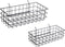 Pegboard Basket Set of 2, Medium + Small Size Baskets, Black for Organizing Tools and Garage Storage