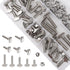 80Pcs Hammer Head T-Slot Drop-in Stud Sliding Bolt Screw Nut Assortment Kit for European Standard Aluminum Profile