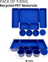 Teeo Felt Drawer Organizer, Desk Accessories for Office Organization, Kitchen Organizer, Jewelry Tray, Pack of 9 (Royal
