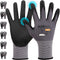 W2 Work Gloves for Men and Women, Touchscreen Nitrile Coated Gloves for Gardening and Mechanic Work