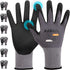 W2 Work Gloves for Men and Women, Touchscreen Nitrile Coated Gloves for Gardening and Mechanic Work