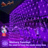 360 12ft 5ft 8 QITONG Purple Net Lights Outdoor Mesh Lights, LED x Christmas Net Light with Modes, Clear Wire Bush