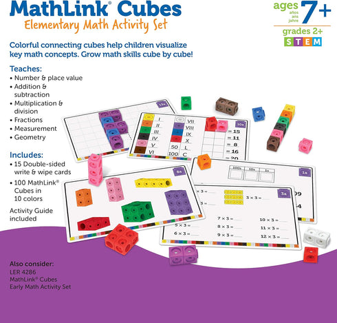 Set 1st Counting Learning Resources MathLink Cubes Elementary Math Activity - Math Manipulatives for Elementary School