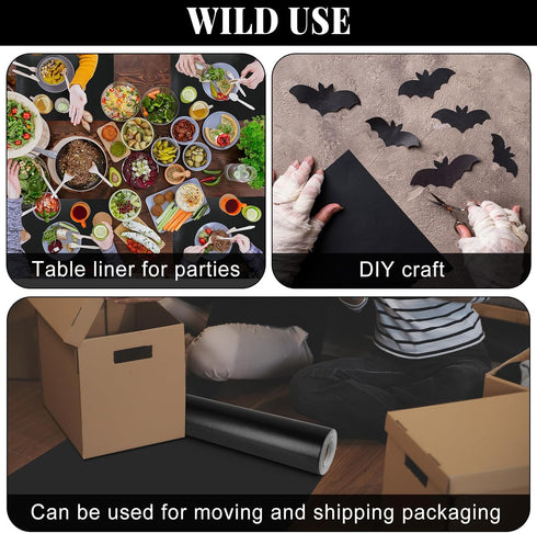 Black Bulletin Board Roll, Reusable Waterproof Erasable Fabric for Classroom Decor, 15.7" x 472.44"