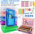 Double Layer Large Capacity Pencil Box - Plastic Translucent Hard Pencil Case with Snap-Tight Lid, 1 Pack for School