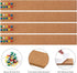 HBlife Cork Board Bulletin Bar Strip 8 Pack, 15x2 Inch, 100% Natural Frameless Cork Board Strips with Push Pins