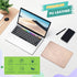PU Leather Mouse Pad with Stitched Edge - Micro-Fiber Base, Non-Slip Waterproof for Computers (Champagne Gold)