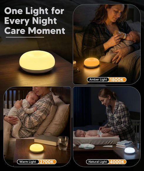 1800K Dimmable Baby Night Light No Blue Light, Nursery Night Egg Light for Breastfeeding,Amber BPA-Free Silicone Lamp