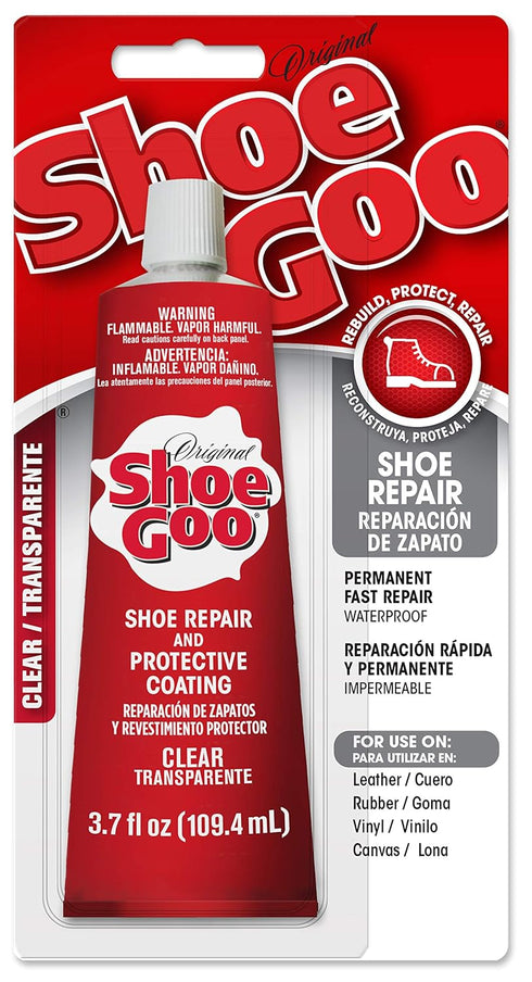 Shoe Goo Repair Adhesive, Clear, 3.7 Ounce (109.4mL) with 10 Snip Tip Applicator Tips and Pixiss Spreader Tools